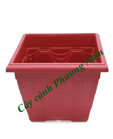Chậu nhựa vuông 48 x 48 cm (đỏ)