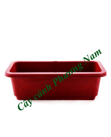 Chậu nhựa dài 48 x 20 cm (đỏ)