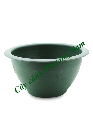 Chậu nhựa tròn 28x15 cm (xanh)
