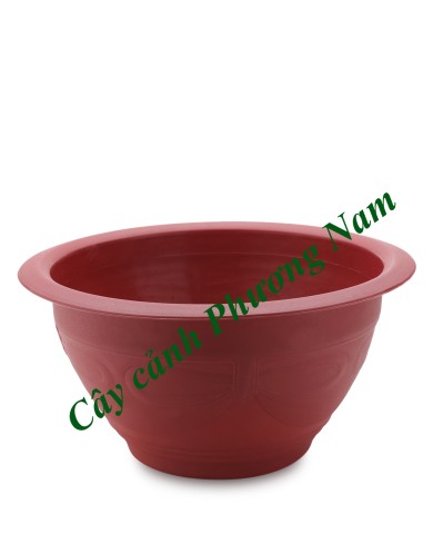 Chậu nhựa tròn 38 x 20 cm (đỏ)