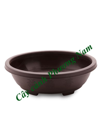 Chậu nhựa oval 36 x 29 cm (nâu)