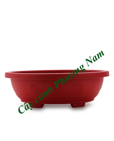 Chậu nhựa oval 30 x 23 (đỏ)