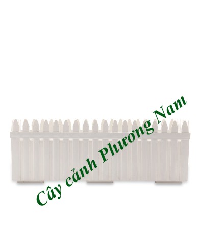 Chậu nhựa hàng rào 57 x 18 cm (trắng)