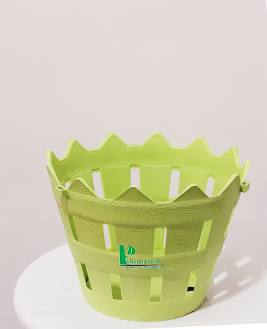 Chậu lan nhựa xanh 18x14 cm 