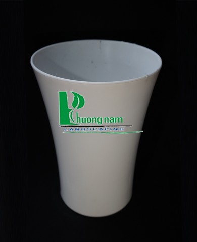 Chậu nhựa loe 28 x 20 cm (trắng)