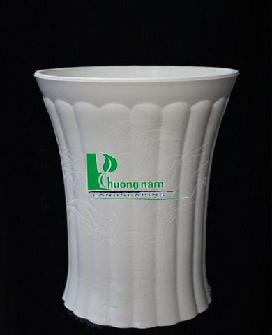 Chậu nhựa trúc 48 x 40 cm (trắng)