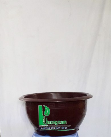 Chậu nhựa tròn 36 x 18 (xám đen)