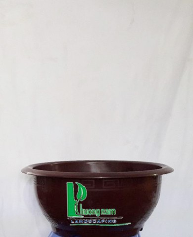 Chậu nhựa tròn 56 x 26 cm (xám đen)