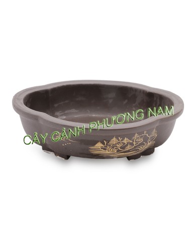 Chậu đất nung oval