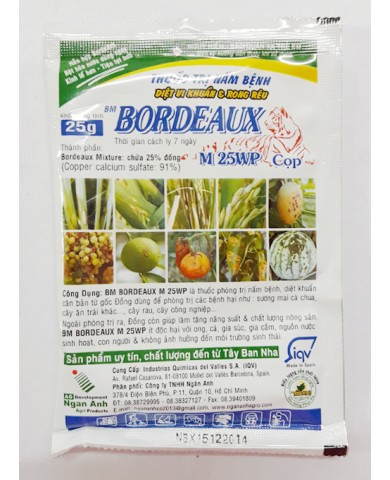 Thuốc trị bệnh Bordeaux M 25 WP